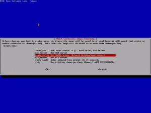Image Server Type dialog