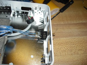 Glued in header socket