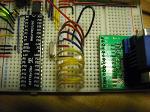 VGA adapter hooked up