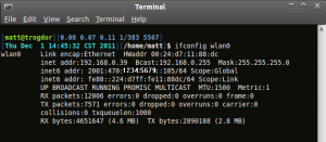 Linux ifconfig output